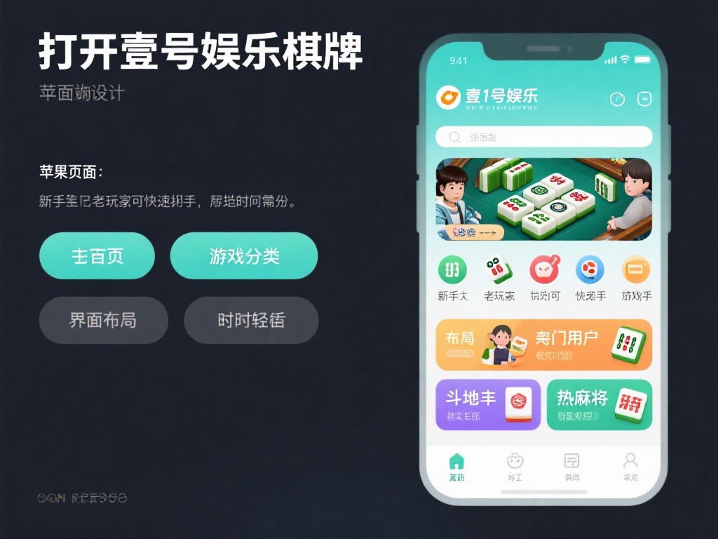 打开壹号娱乐棋牌的苹果端应用，首先映入眼帘的是简洁